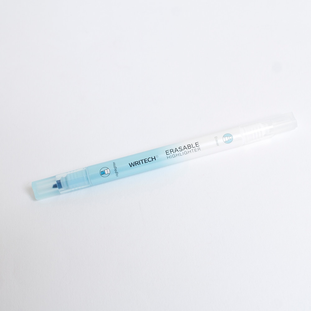 Writech, Highlighters, Art & School, Chisel Tip, Erasable, 715055, Pastel Blue